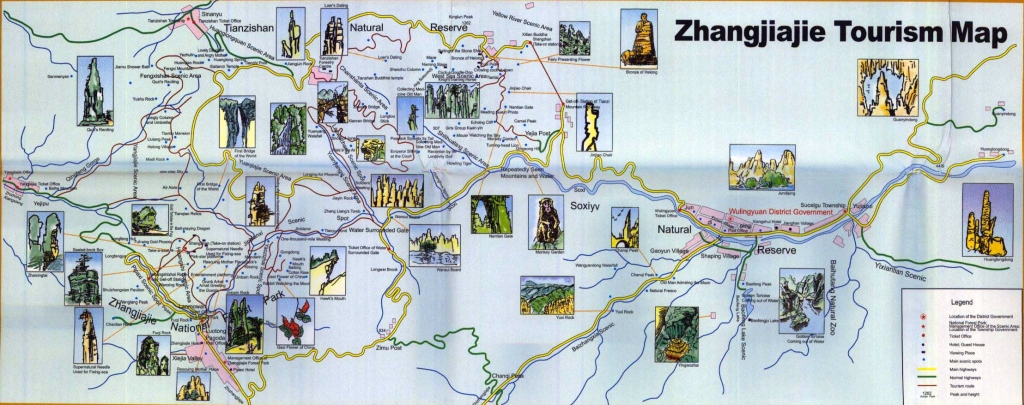 Zhangjiajie Area Map